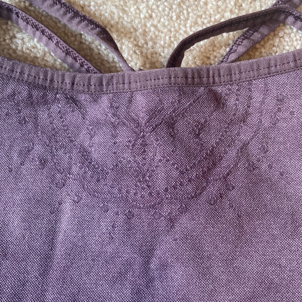 Gymshark leggings and bra top.
